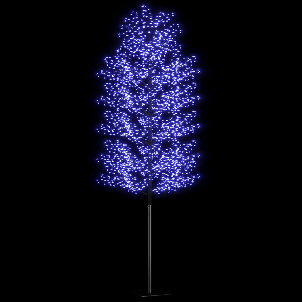 Коледно дърво, 2000 LED сини, разцъфнала череша, 500 см