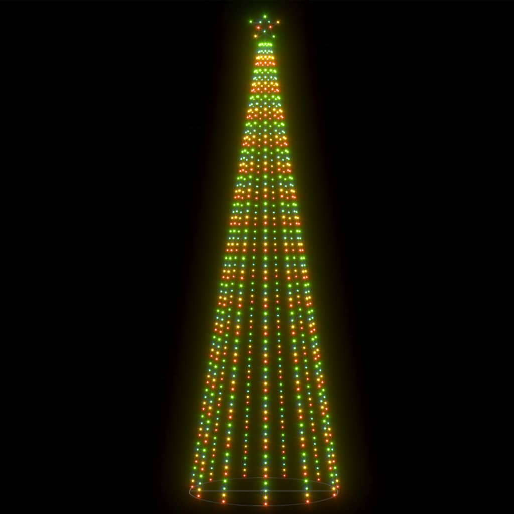 Коледна елха конус, 752 LED пъстри, декорация, 160x500 см