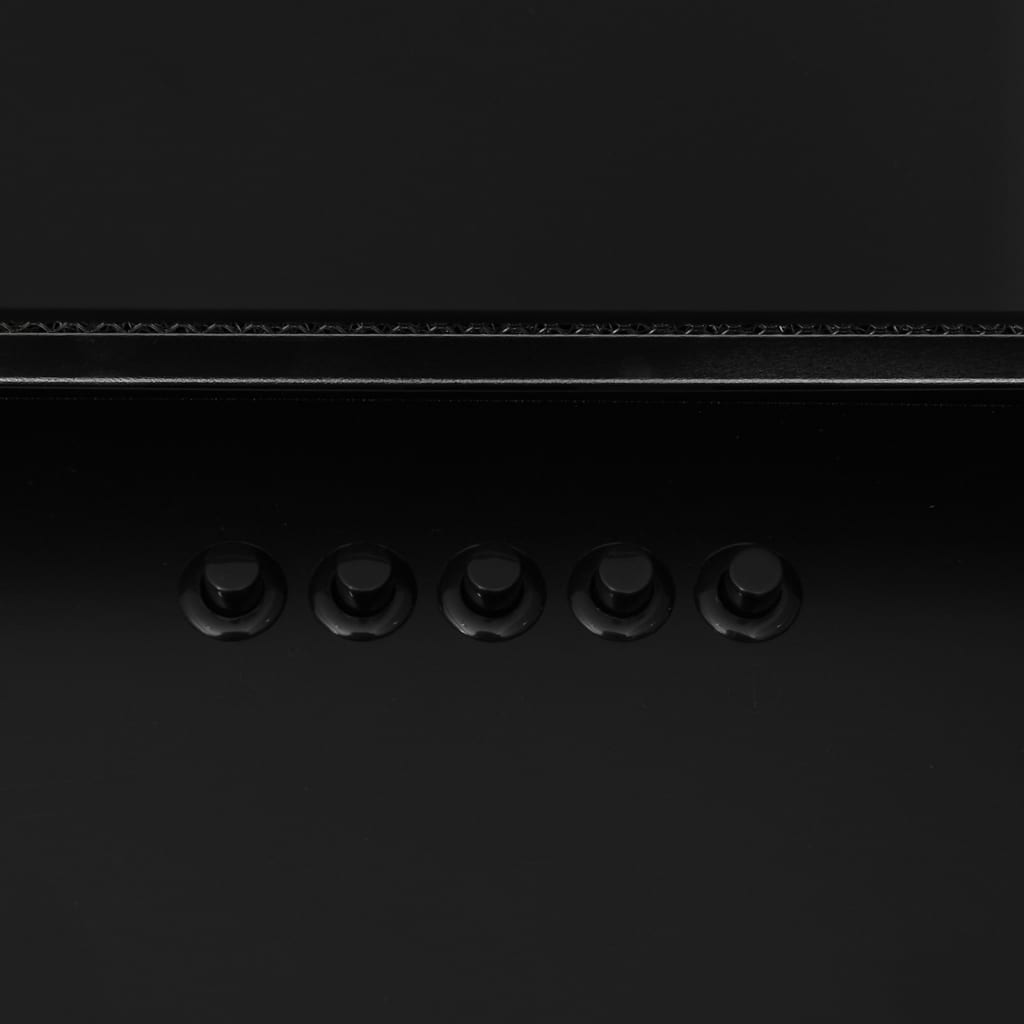 Стенен абсорбатор, 60 см, инокс и закалено стъкло, черен