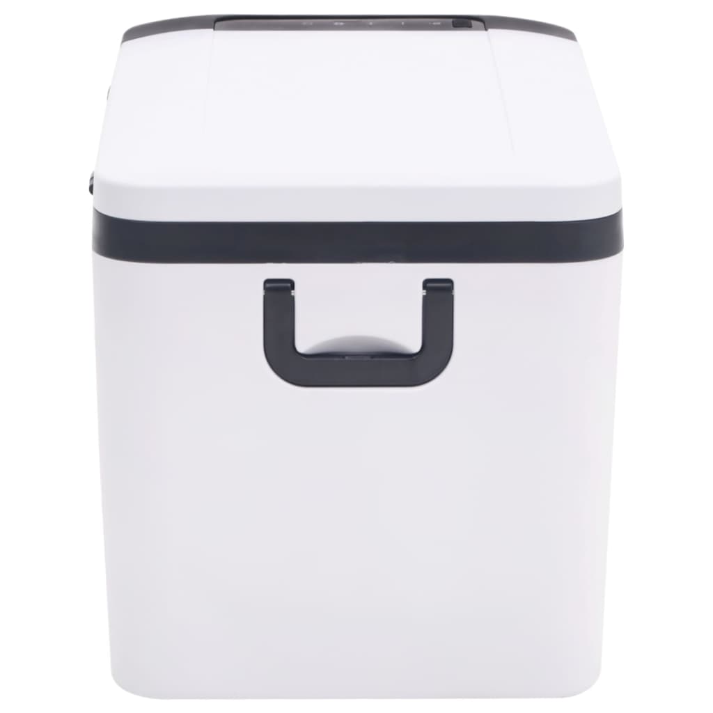 Хладилна кутия с дръжка черно и бяло 25 л PP и PE