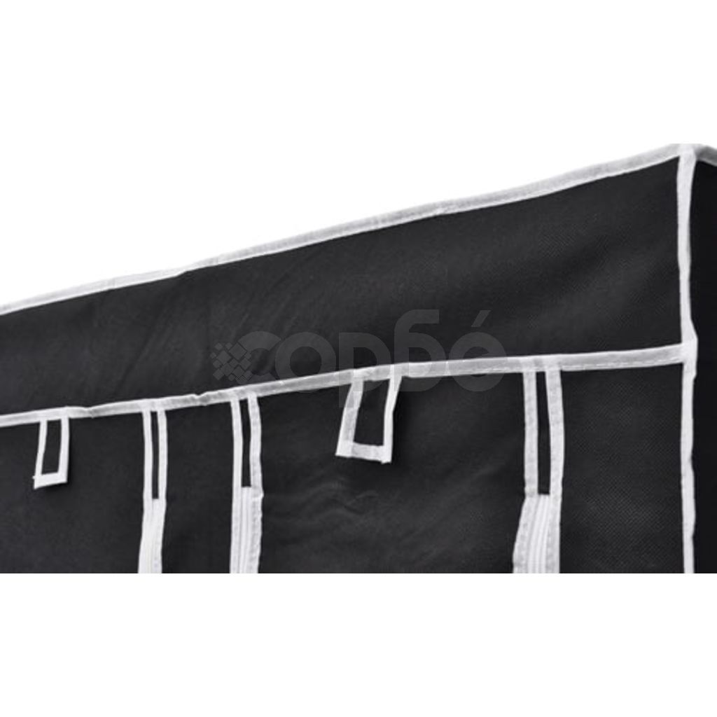 Сгъваем гардероб, черен, 110 x 45 x 175 см 