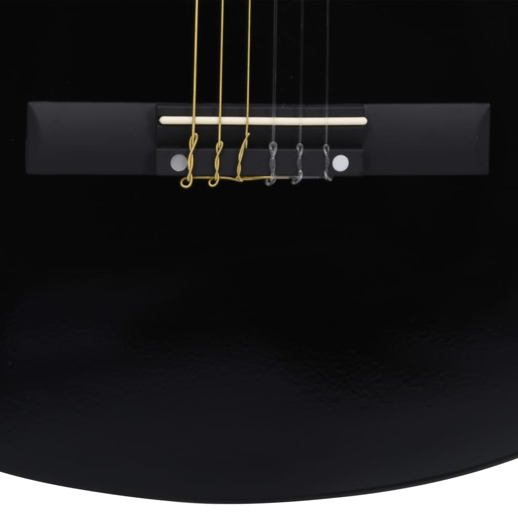 Комплект уестърн класическа китара 12 части 6 струни черна 38