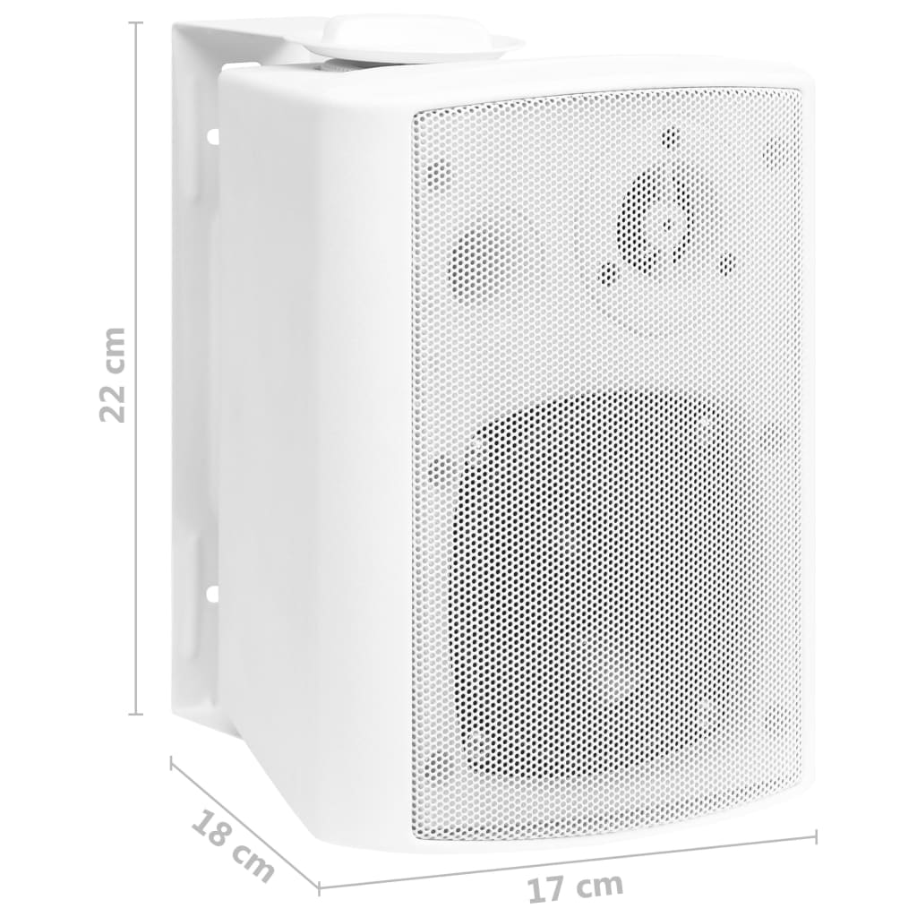 Стенни стерео високоговорители 2 бр бели вътрешни/външни 80 W