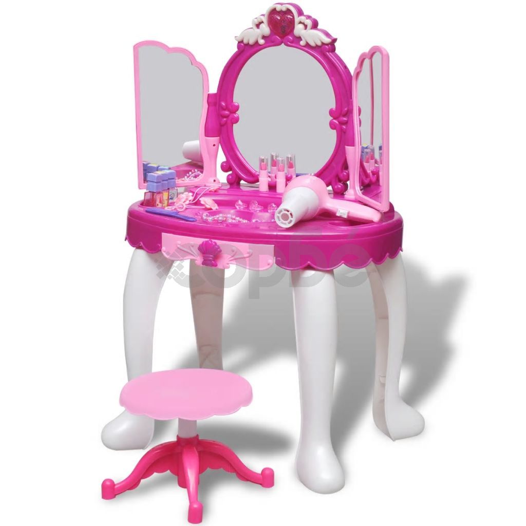 Детска тоалетка да игра с 3 огледала, светлини и звуци