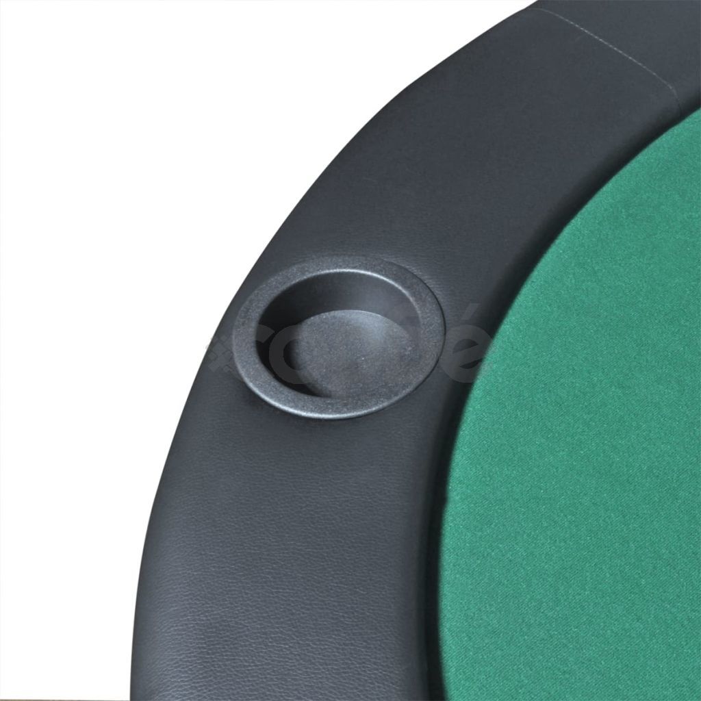 Сгъваем плот за покер маса за 10 играчи, зелен 