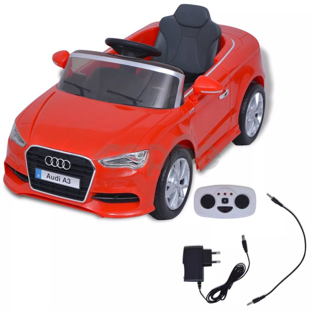 Електрически детски автомобил с дистанционно, Audi A3, червен 
