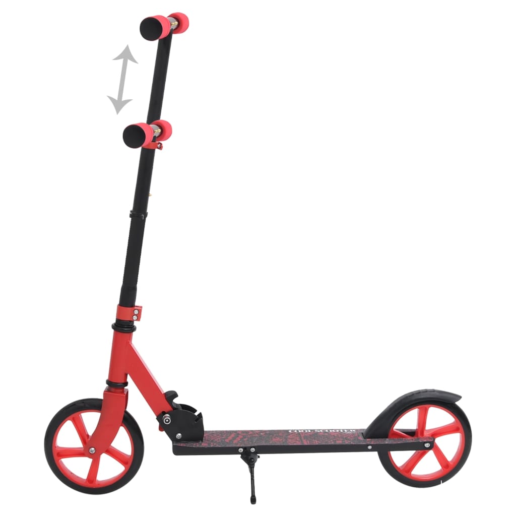 Детски скутер с 2 колела, регулируемо кормило, червен