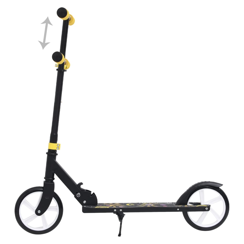 Детски скутер с 2 колела, регулируемо кормило, жълт