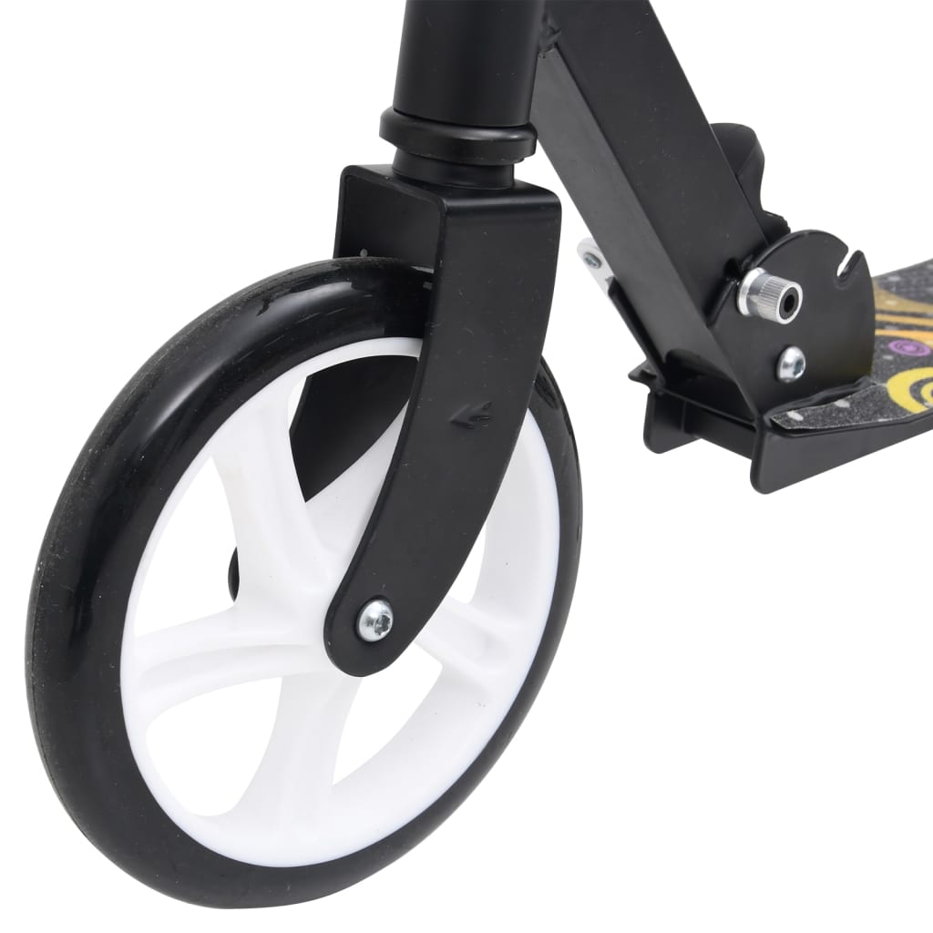 Детски скутер с 2 колела, регулируемо кормило, жълт