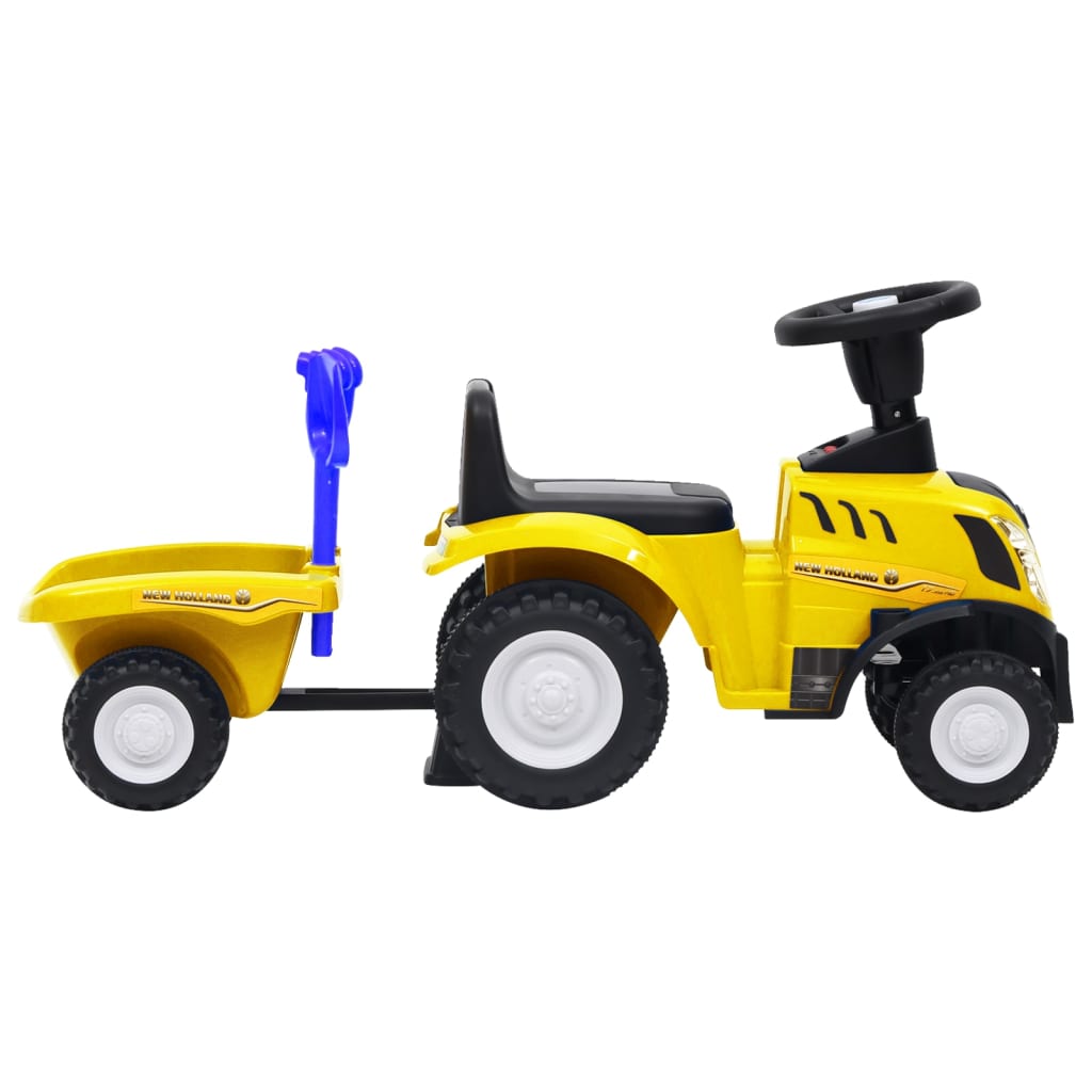 Детски трактор New Holland, жълт