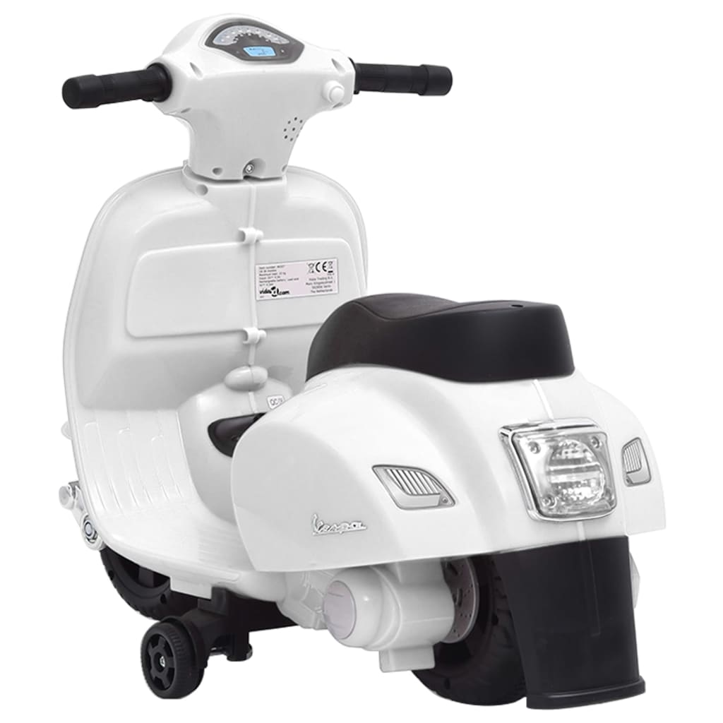 Електрическа играчка мотоциклет Vespa GTS300, бял