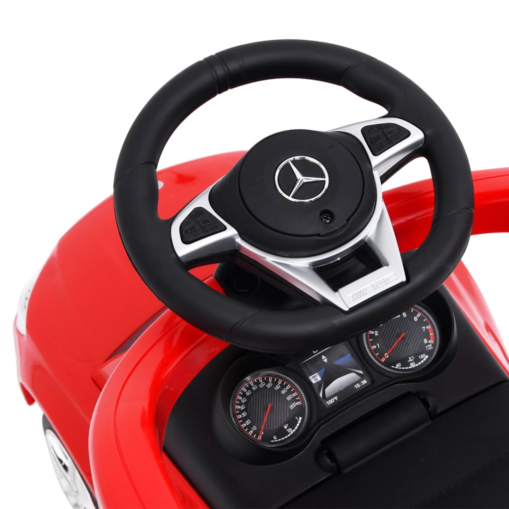 Количка за бутане и яздене Mercedes Benz C63 червена