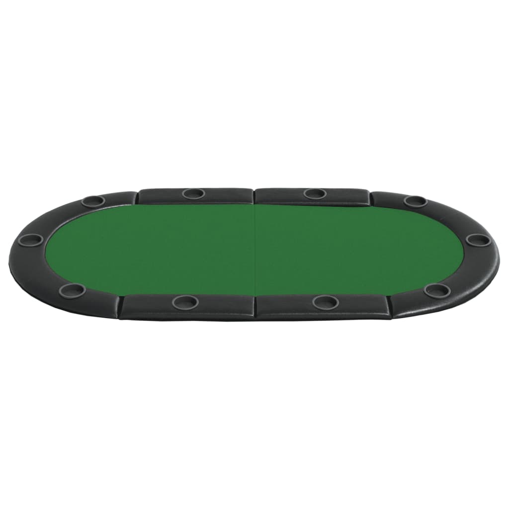 Сгъваем плот за покер за 10 играча, зелен, 208x106x3 см