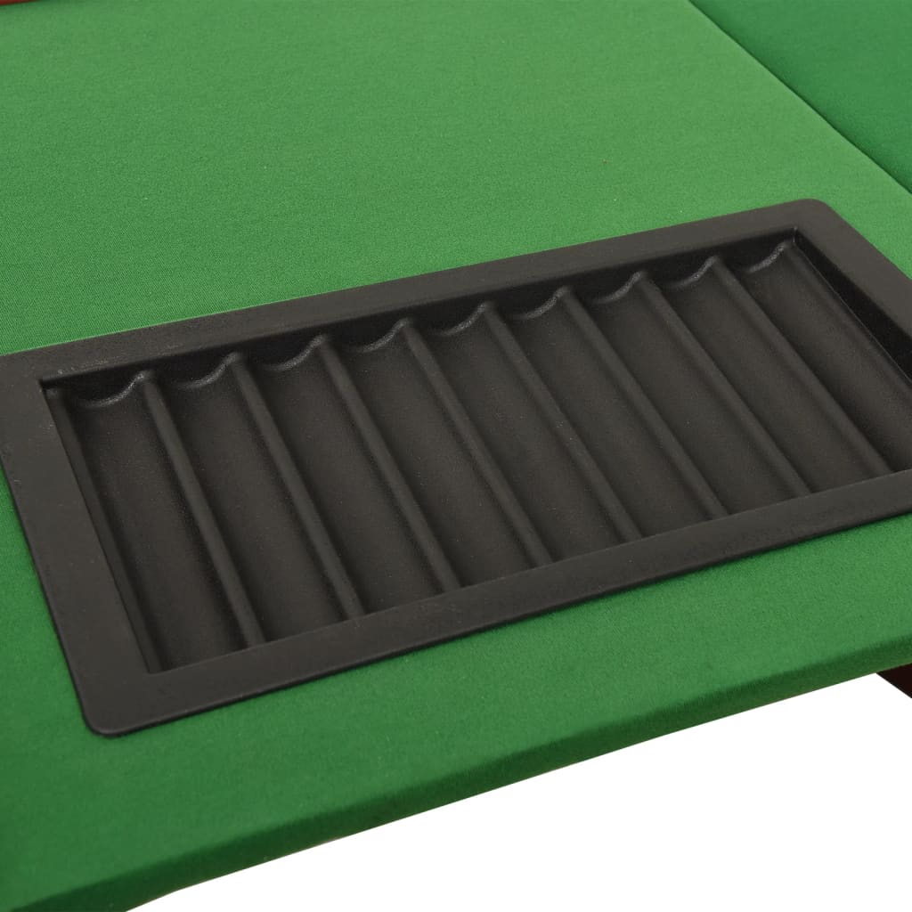 Покер маса за 10 играча поставка за чипове зелена 160x80x75 см