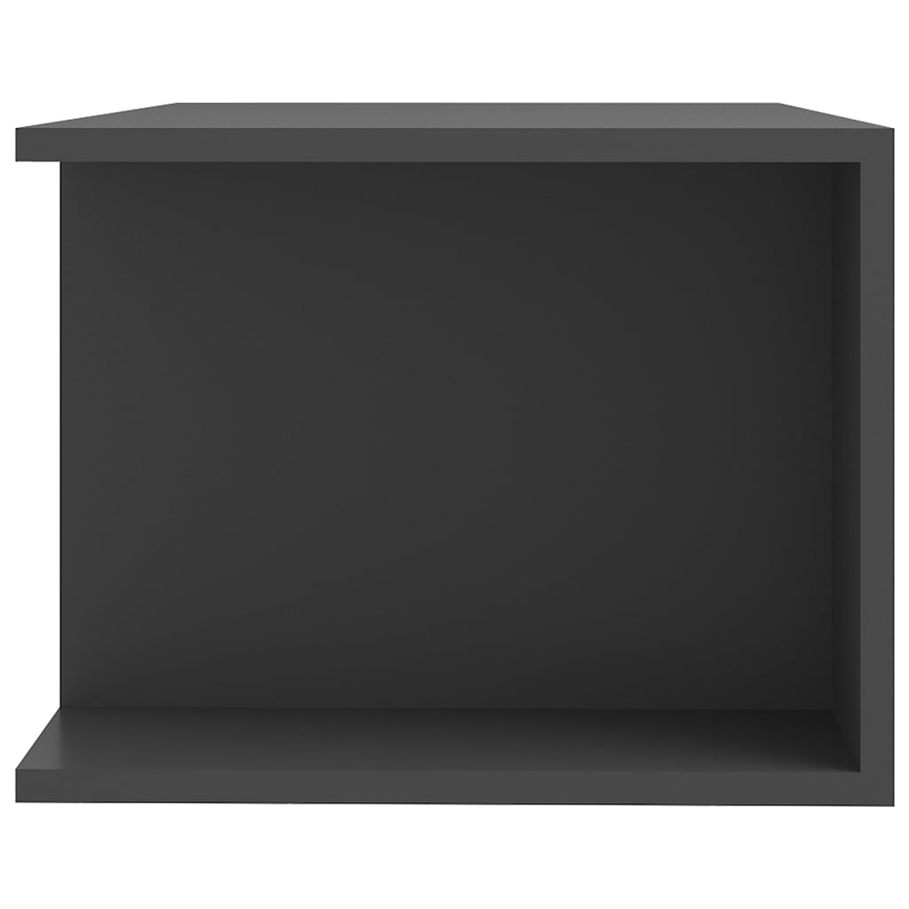 ТВ шкаф с LED осветление, сив, 90x39x30 см
