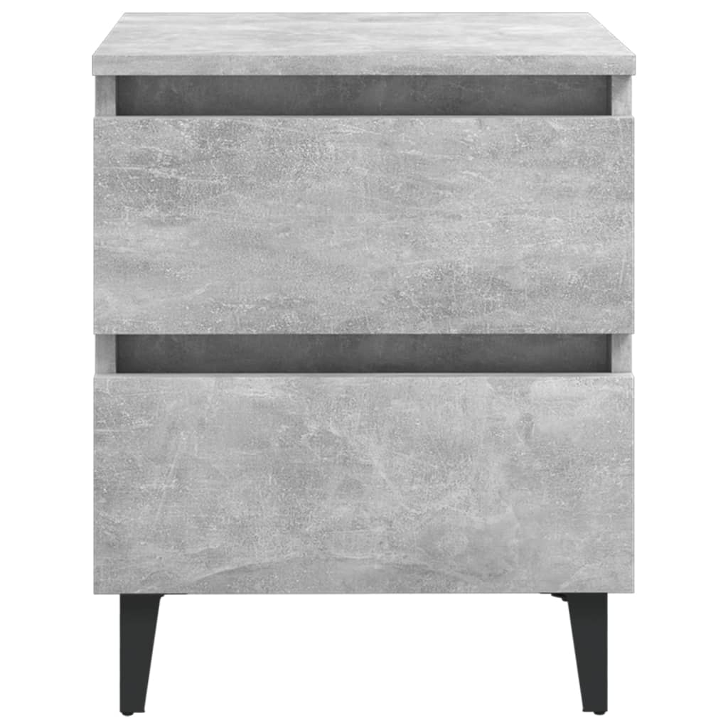 Нощно шкафче, бетонно сиво, 40x35x50 см, ПДЧ