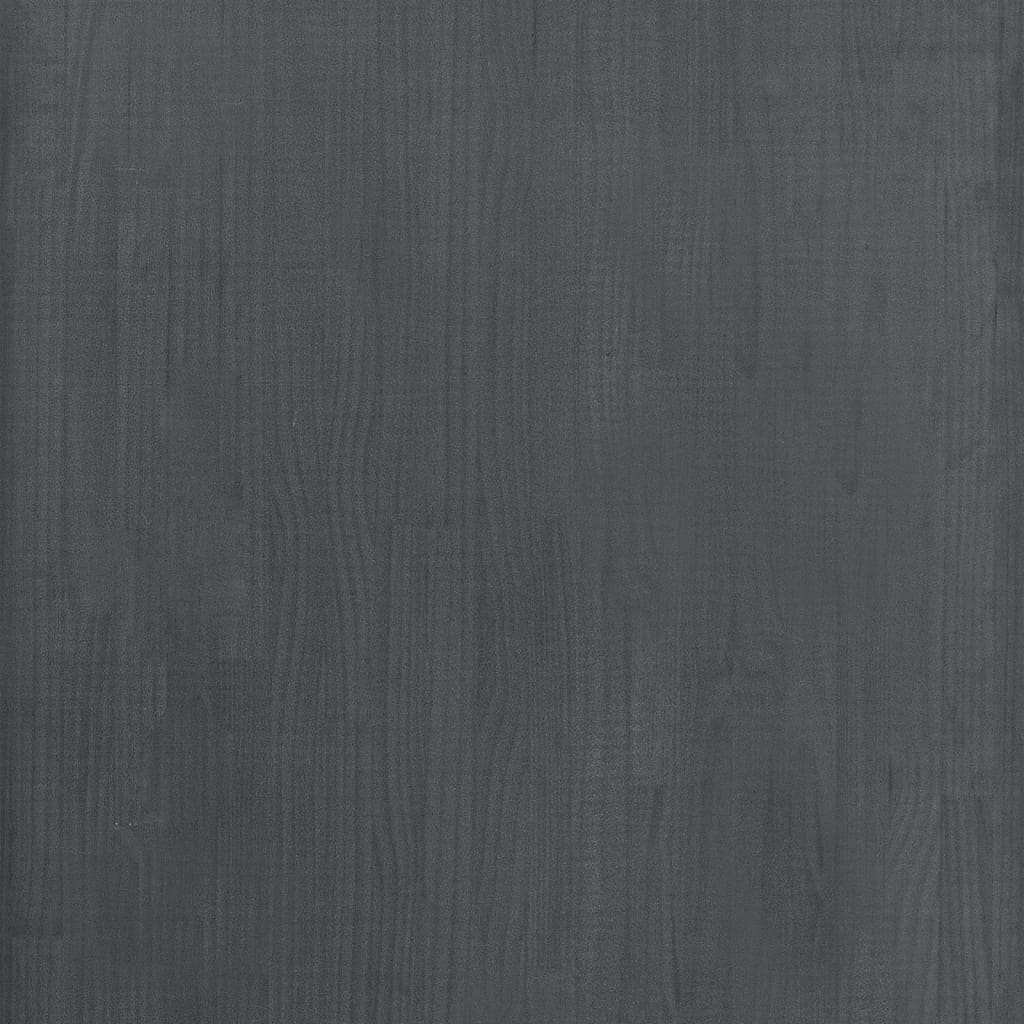 Етажерка, сива, 60x30x210 см, борово дърво масив