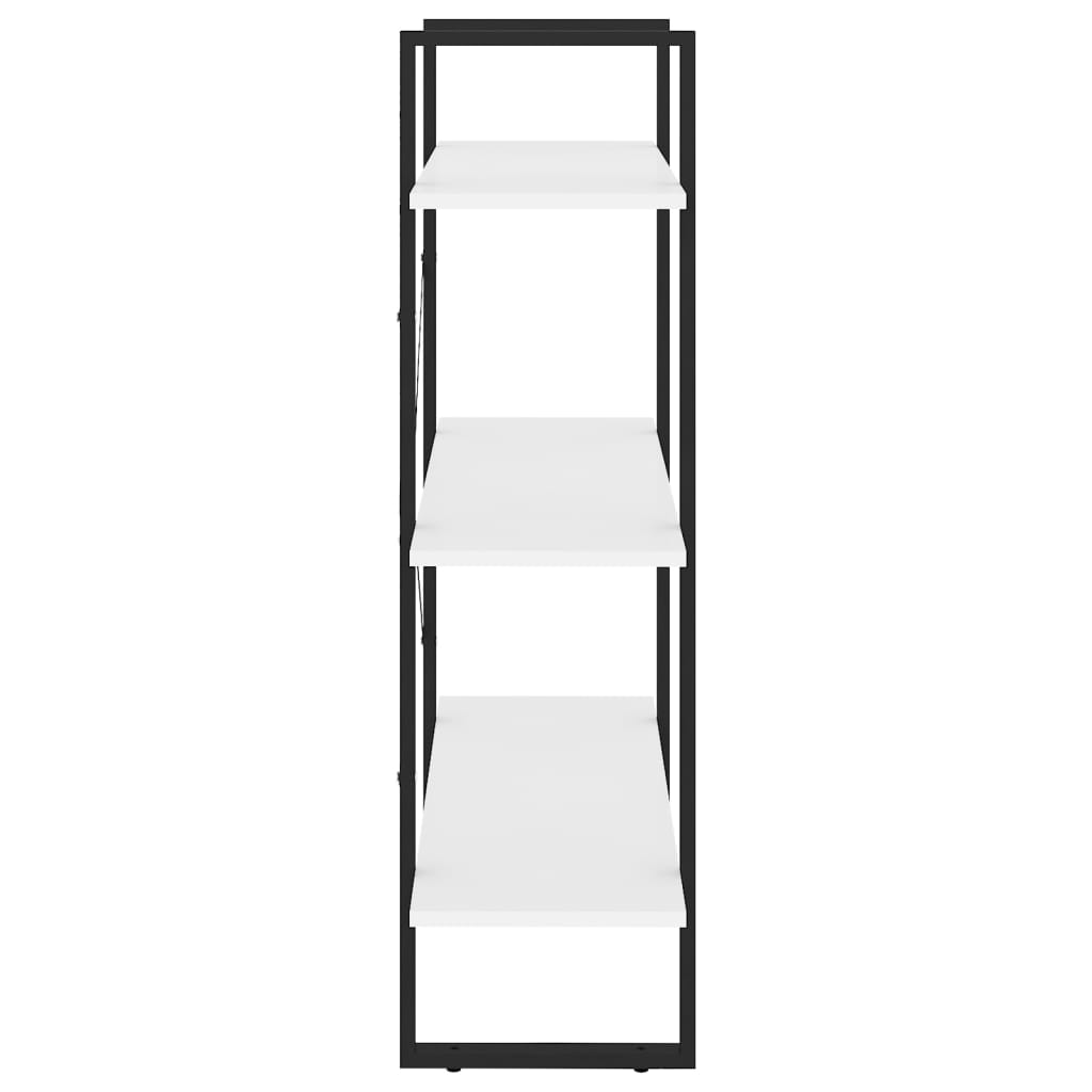Шкаф библиотека, бял, 80x30x105 см, ПДЧ
