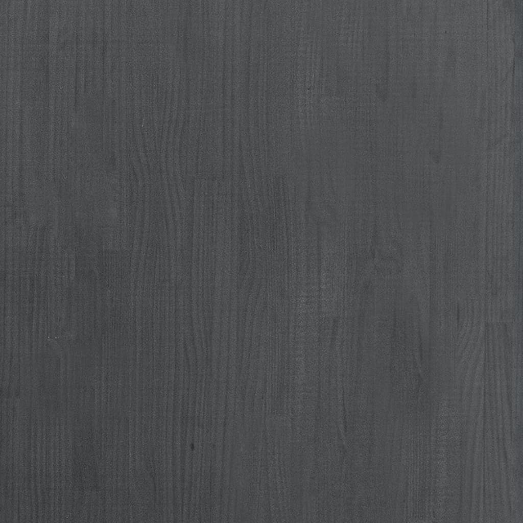 Висок шкаф, сив, 80x30x210 см, борово дърво масив
