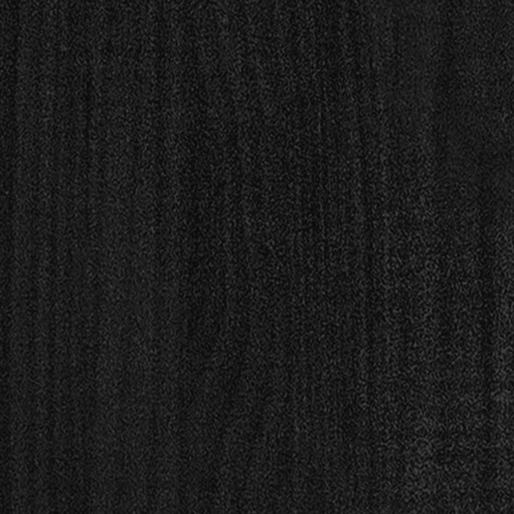 Градински сандък, черен, 31x31x31 см, бор масив