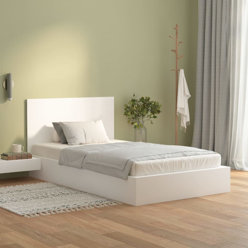 Горна табла за легло, бяла, 120x1,5x80 см, инженерна дървесина