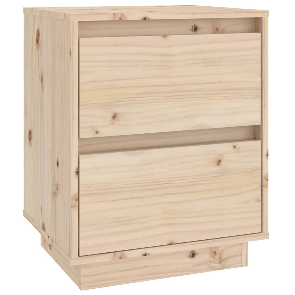Нощни шкафчета, 2 бр, 40x35x50 см, борово дърво масив