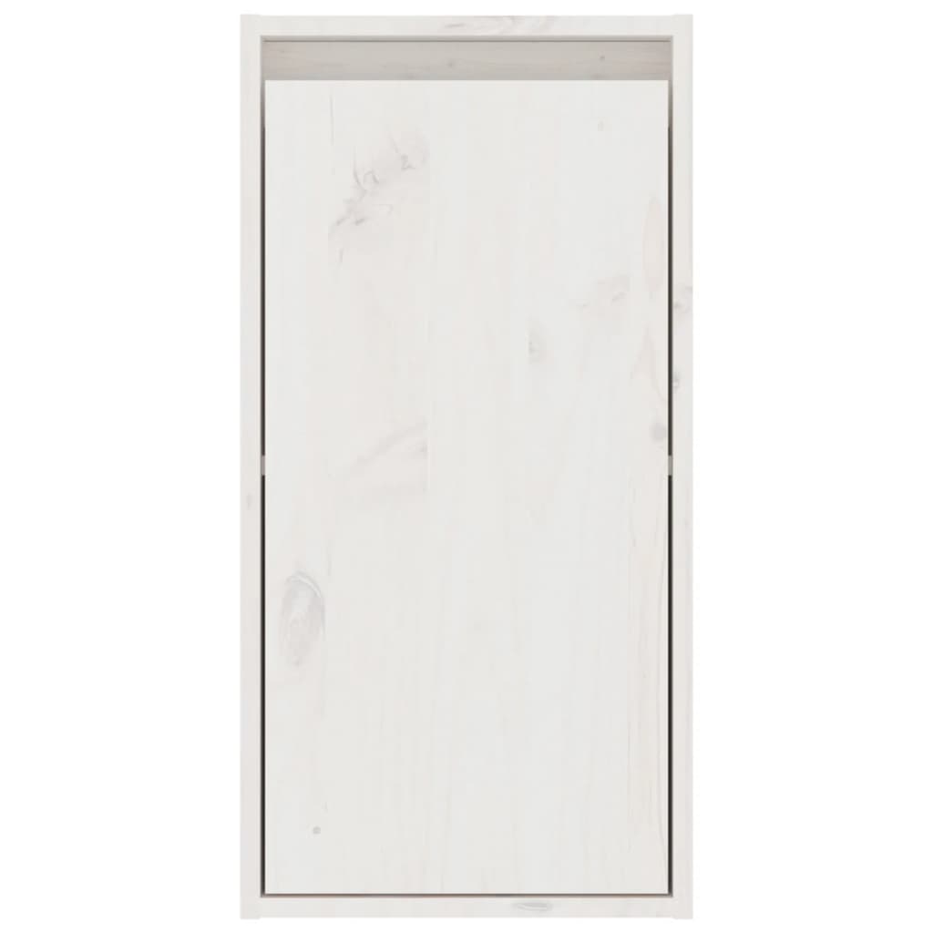 Стенен шкаф, бял, 30x30x60 см, борово дърво масив