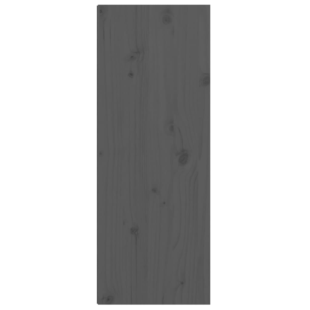 Стенен шкаф, сив, 30x30x80 см, борово дърво масив