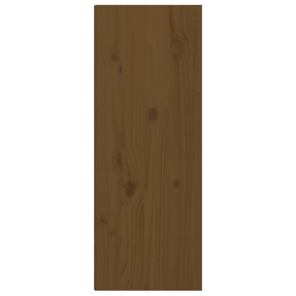 Стенен шкаф, меденокафяв, 30x30x80 см, борово дърво масив