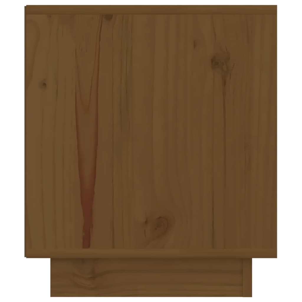 Нощно шкафче, меденокафяво, 40x34x40 см, борово дърво масив