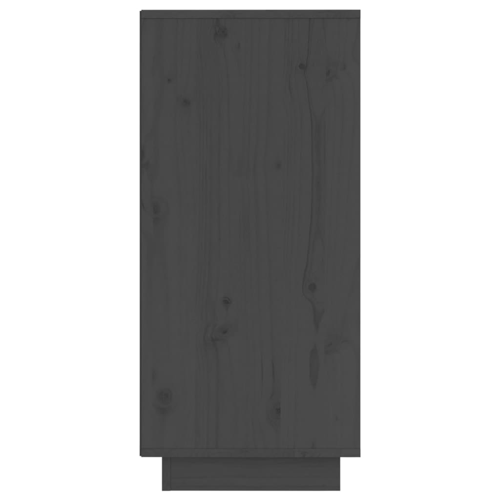 Сайдборд, сив, 31,5x34x75 см, бор масив