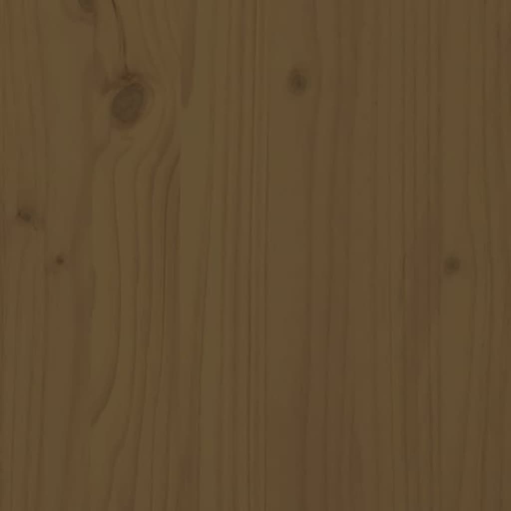 Нощно шкафче, меденокафяво, 35x34x32 см, борово дърво масив