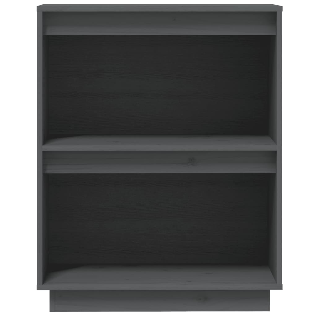 Конзолен шкаф, сив, 60x34x75 см, бор масив