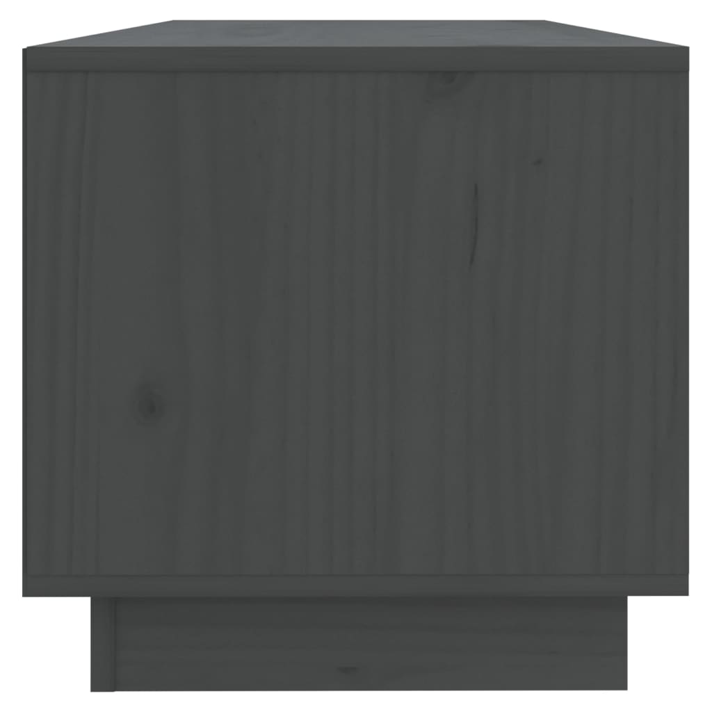 ТВ шкаф, сив, 90x35x35 см, бор масив