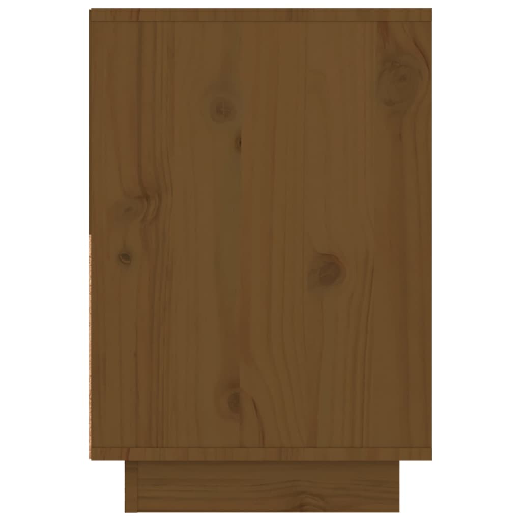 Нощно шкафче, меденокафяво, 60x34x51 см, борово дърво масив