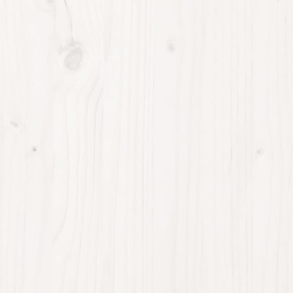 Разтегателна кушетка, бяла, борово дърво масив, 2x(90x190) см