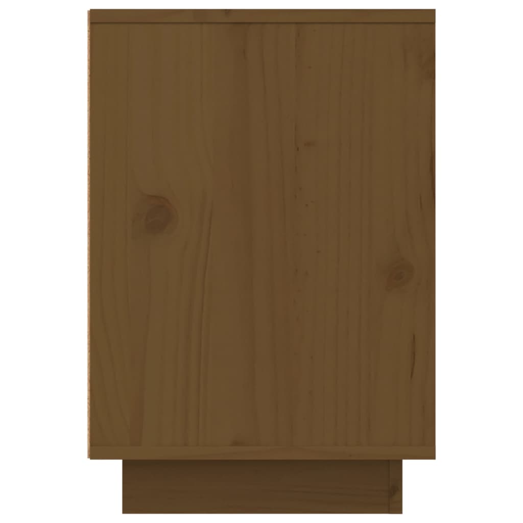 Нощно шкафче, меденокафяво, 50x34x50 см, борово дърво масив