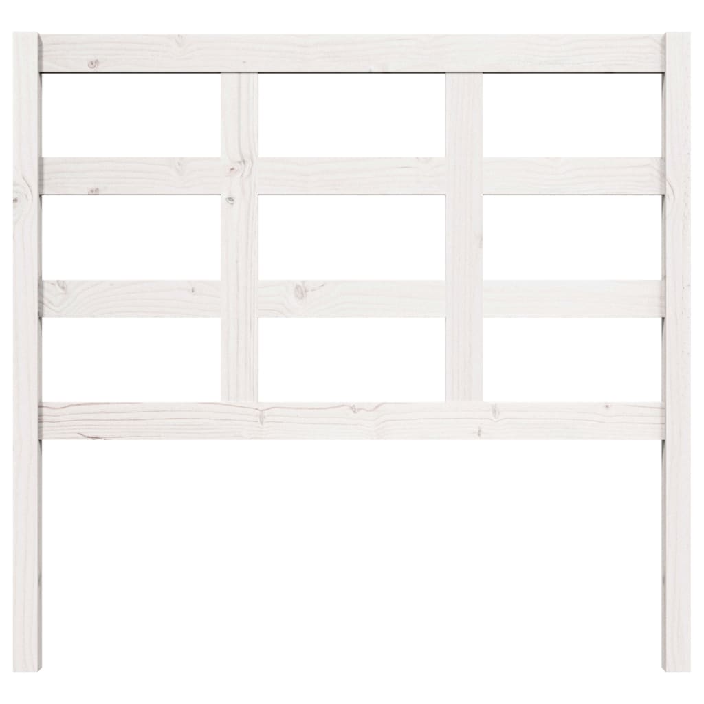 Горна табла за легло, бяла, 105,5x4x100 см, бор масив