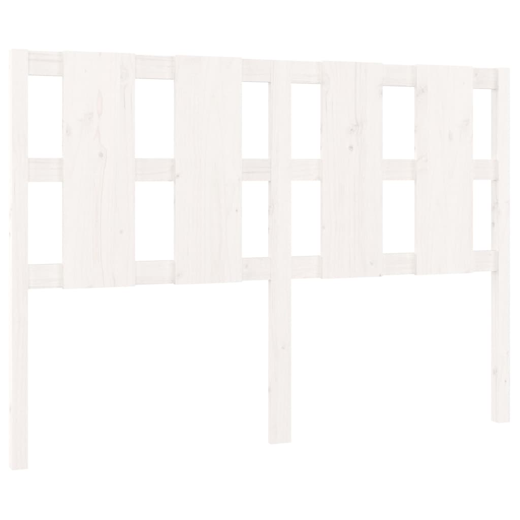 Горна табла за легло, бяла, 145,5x4x100 см, бор масив
