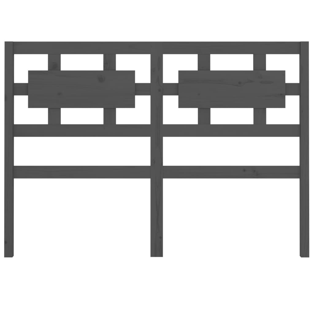 Горна табла за легло, сива, 155,5x4x100 см, бор масив