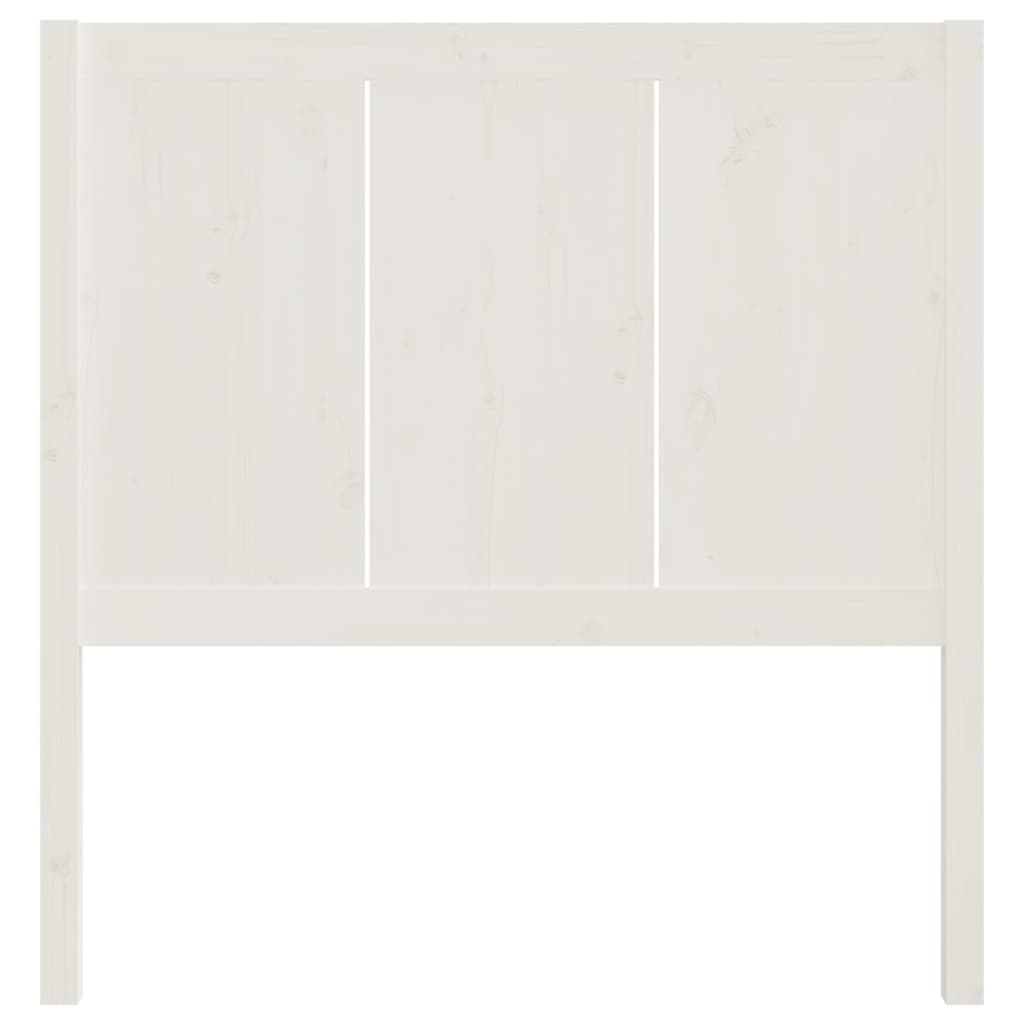 Горна табла за легло, бяла, 80,5x4x100 см, бор масив