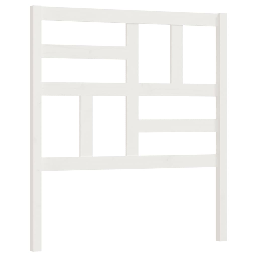 Горна табла за легло, бяла, 96x4x104 см, бор масив