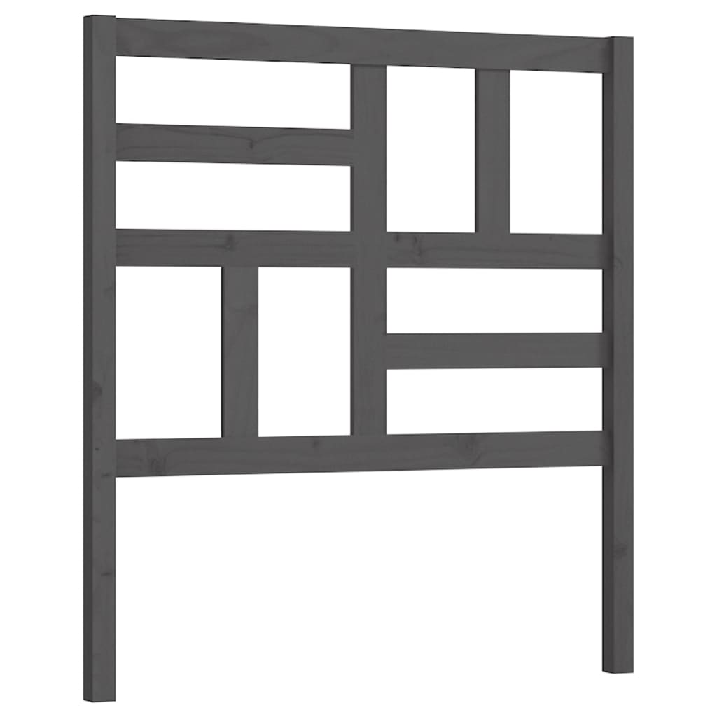 Горна табла за легло, сива, 96x4x104 см, бор масив