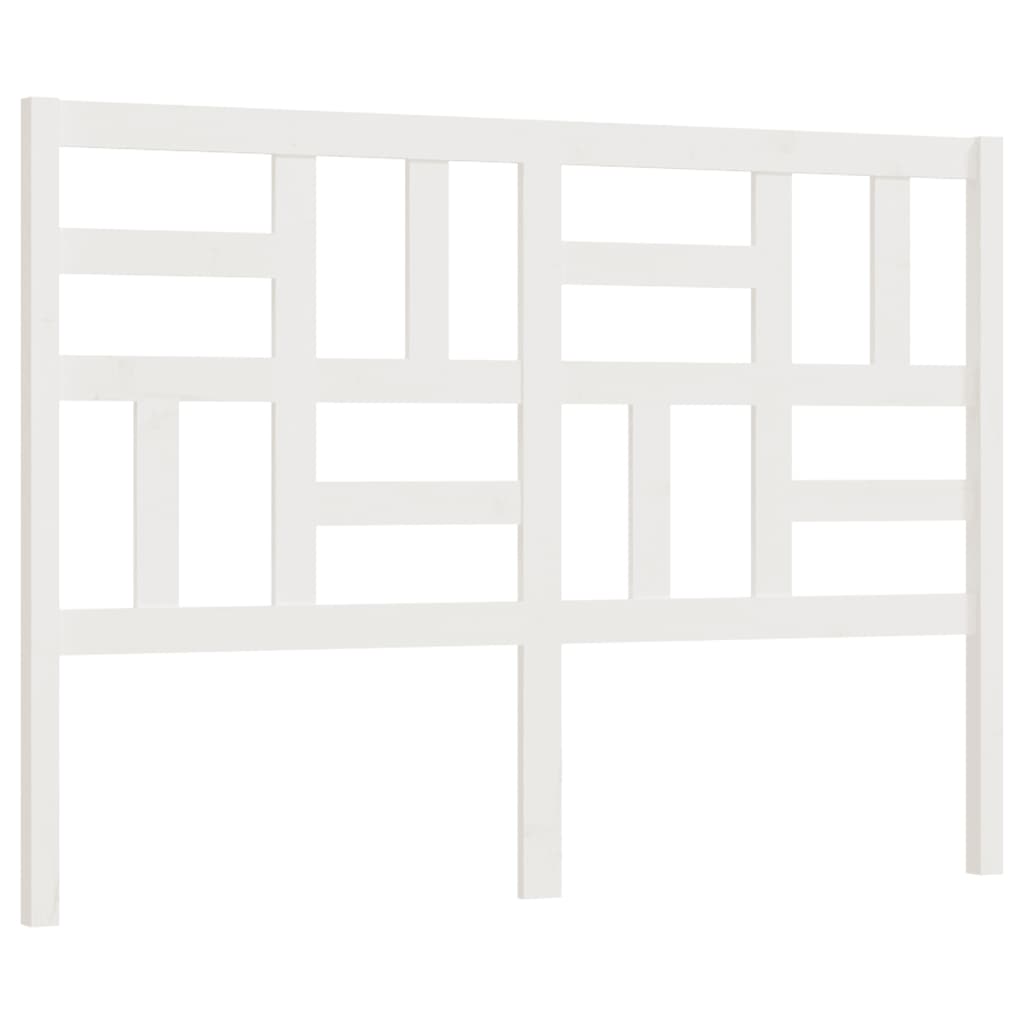 Горна табла за легло, бяла, 126x4x104 см, бор масив