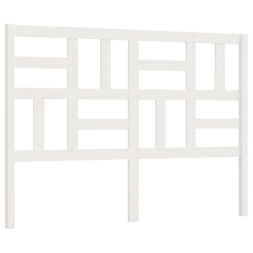 Горна табла за легло, бяла, 166x4x104 см, бор масив