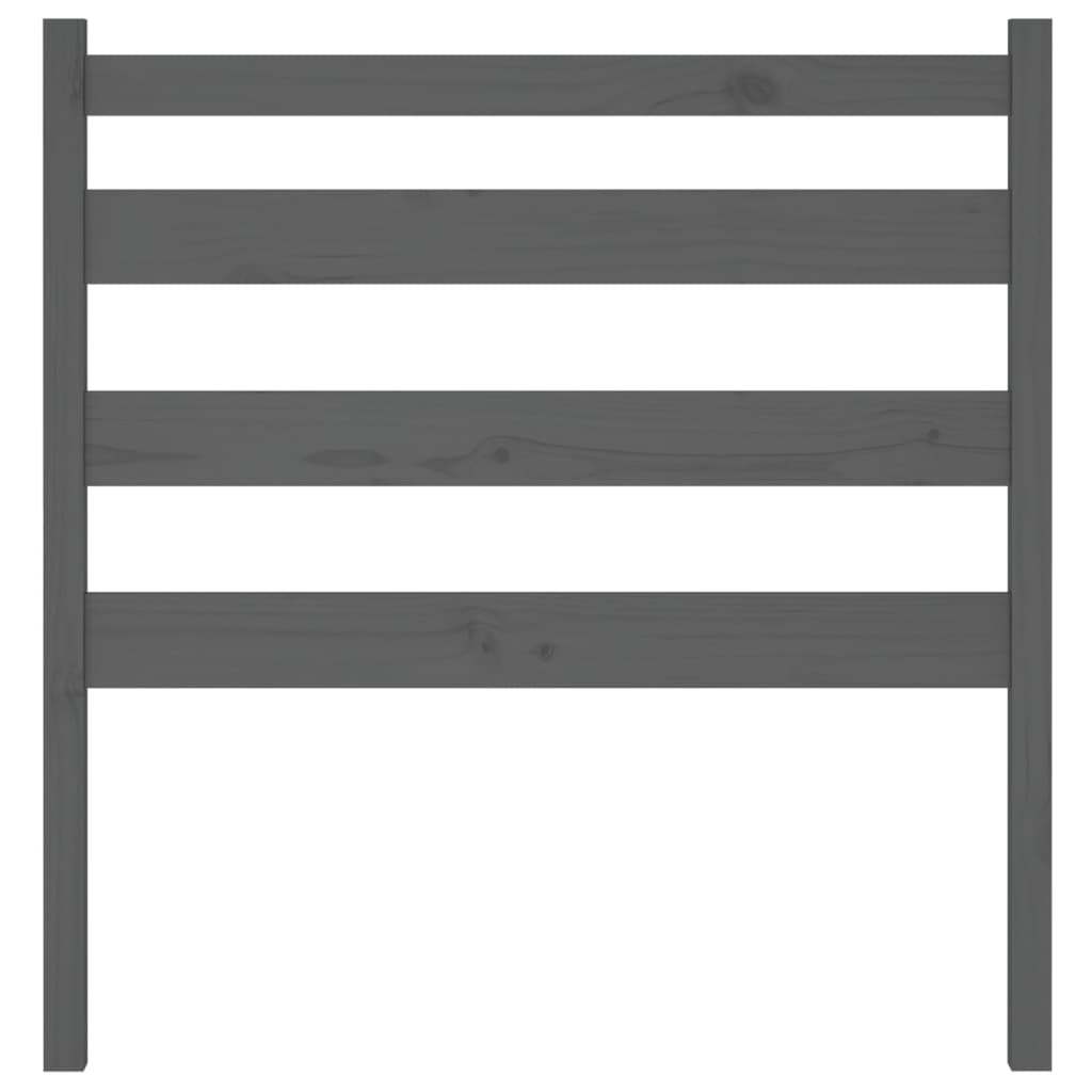 Горна табла за легло, сива, 106x4x100 см, бор масив