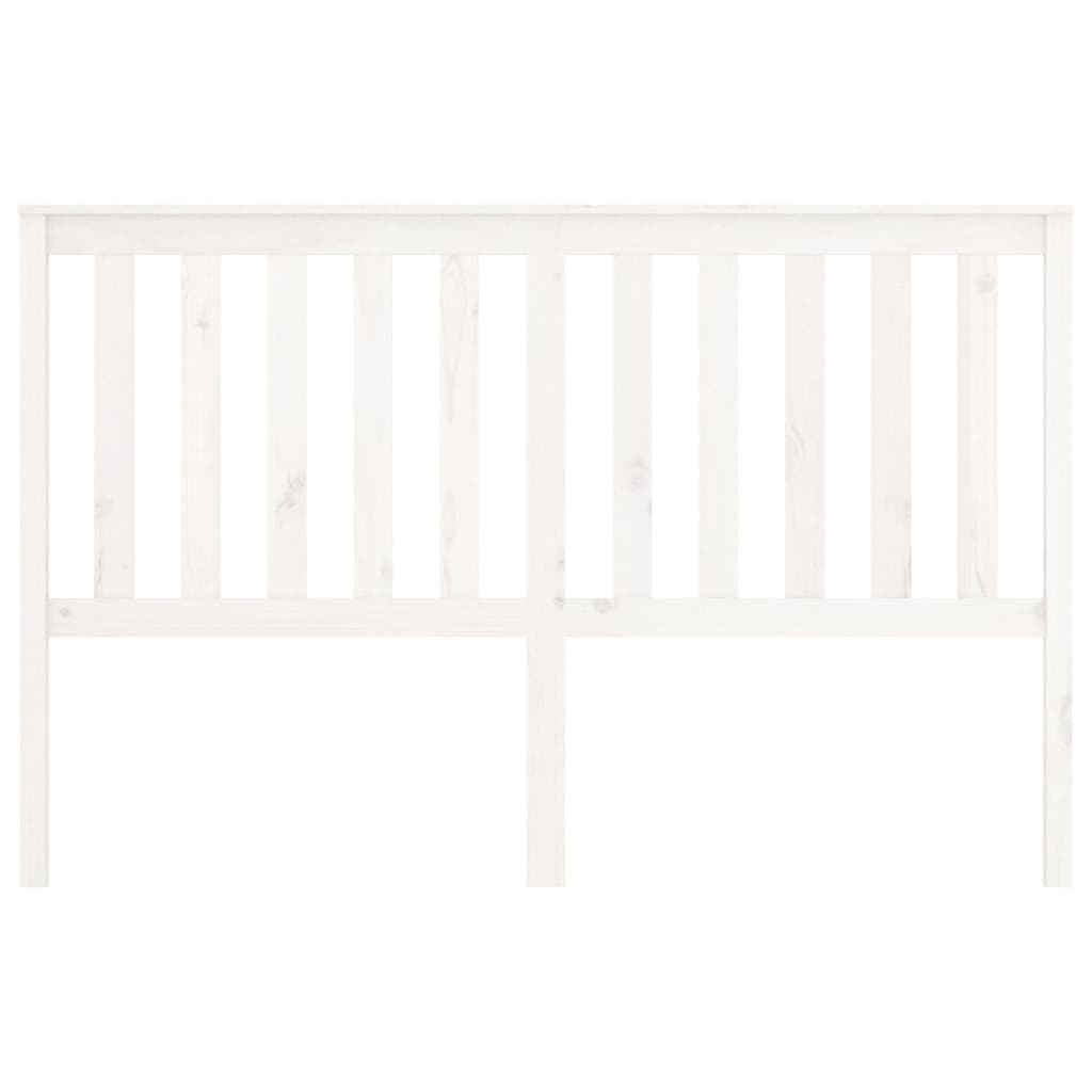 Горна табла за легло, бяла, 166x6x101 см, бор масив