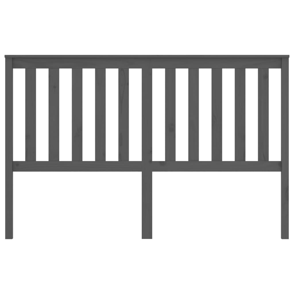 Горна табла за легло, сива, 166x6x101 см, бор масив