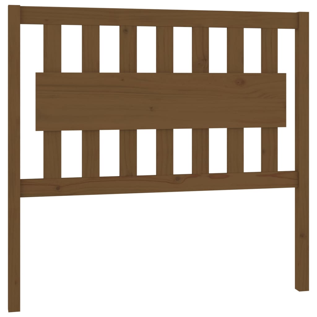 Горна табла за легло, меденокафява, 105,5x4x100 см, бор масив