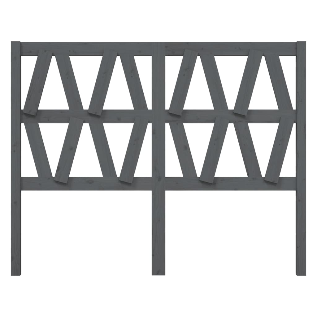Горна табла за легло, сива, 166x4x100 см, бор масив
